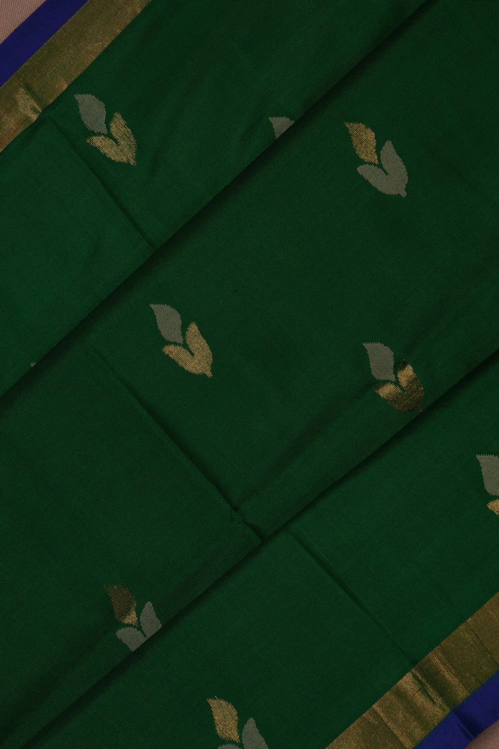 Image of Uppada Green Silk Saree