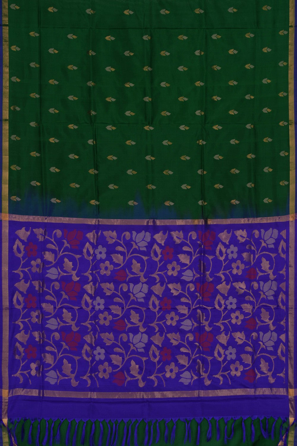Image of Uppada Green Silk Saree