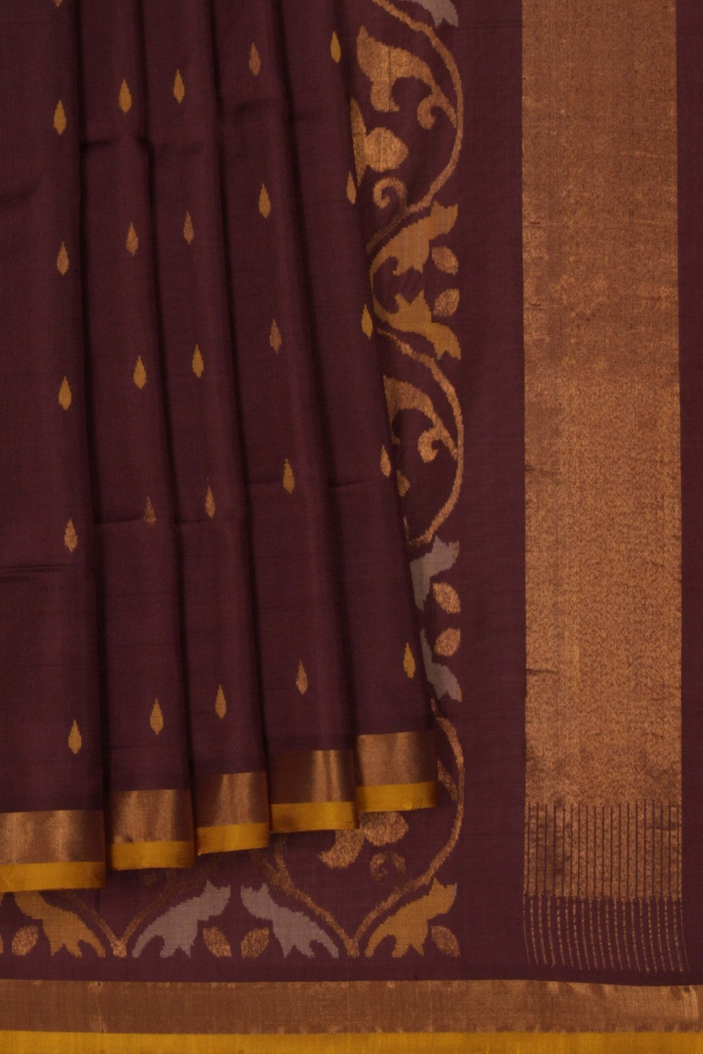 Image of Uppada Brown Silk Saree