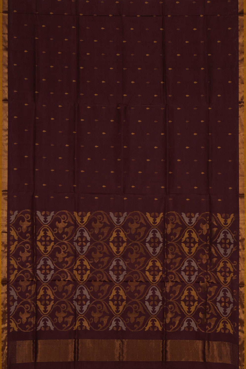 Image of Uppada Brown Silk Saree