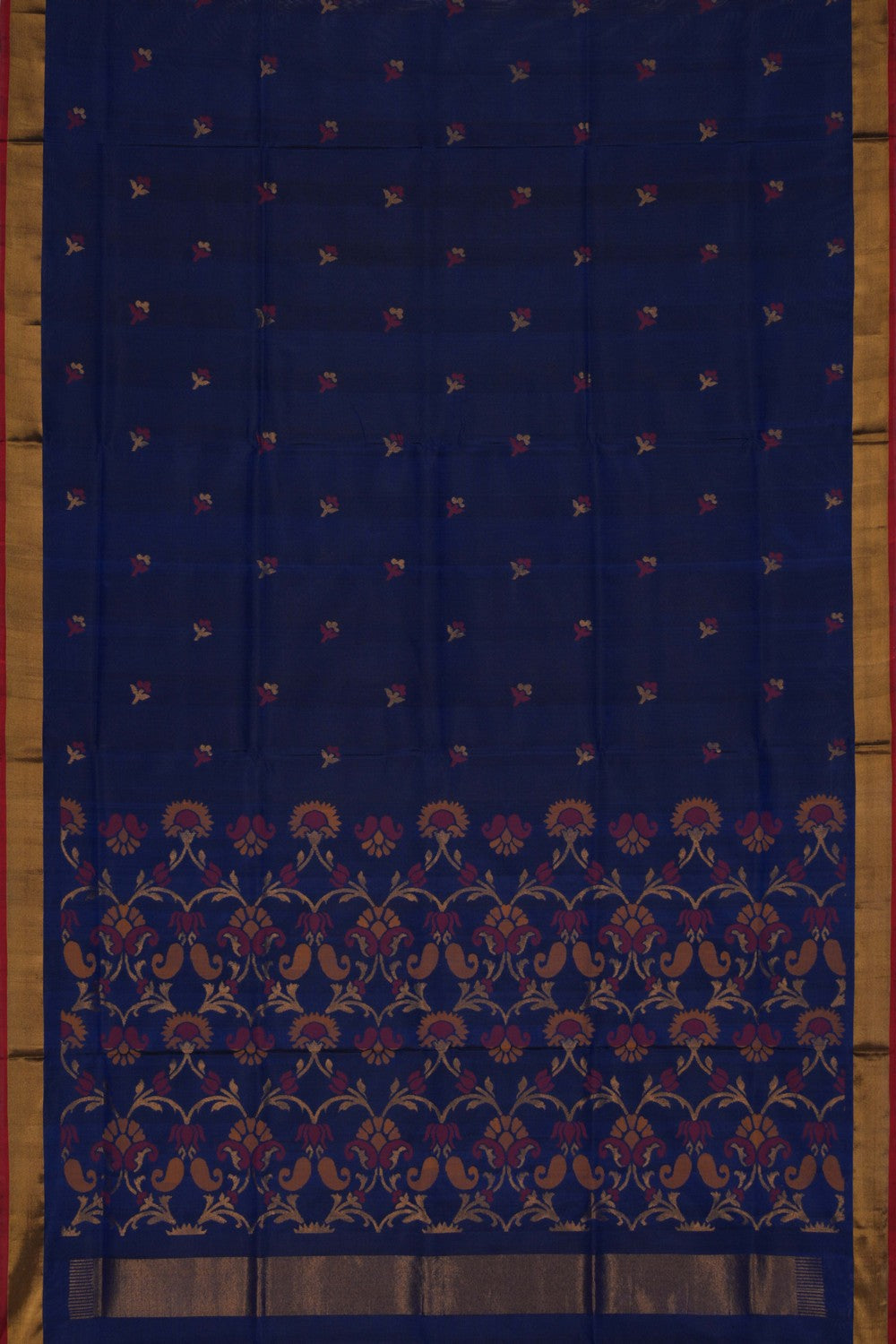 Image of Uppada Silk Indigo Blue Saree