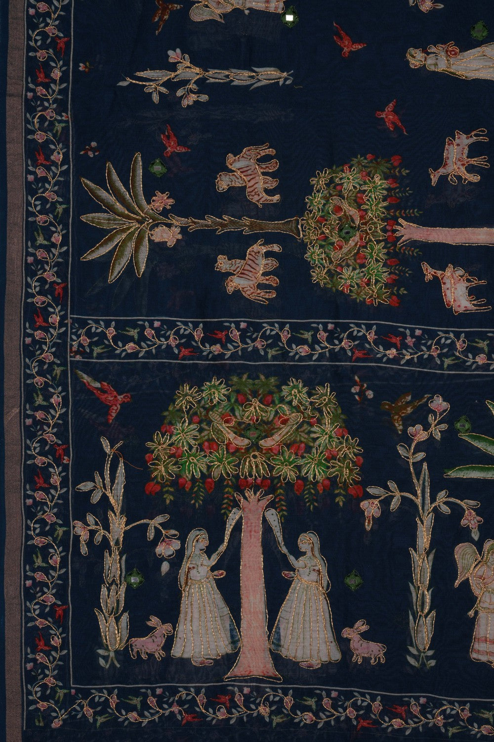 Image of Chanderi Embroidery Dupatta