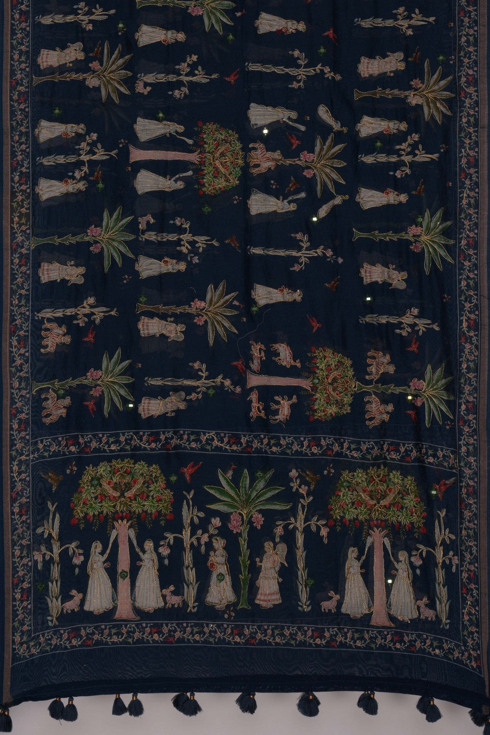Image of Chanderi Embroidery Dupatta