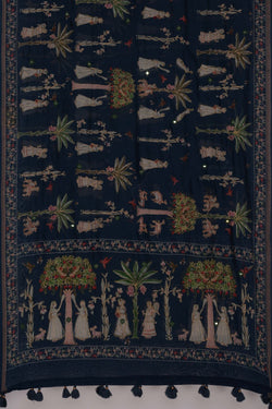 Image of Chanderi Embroidery Dupatta