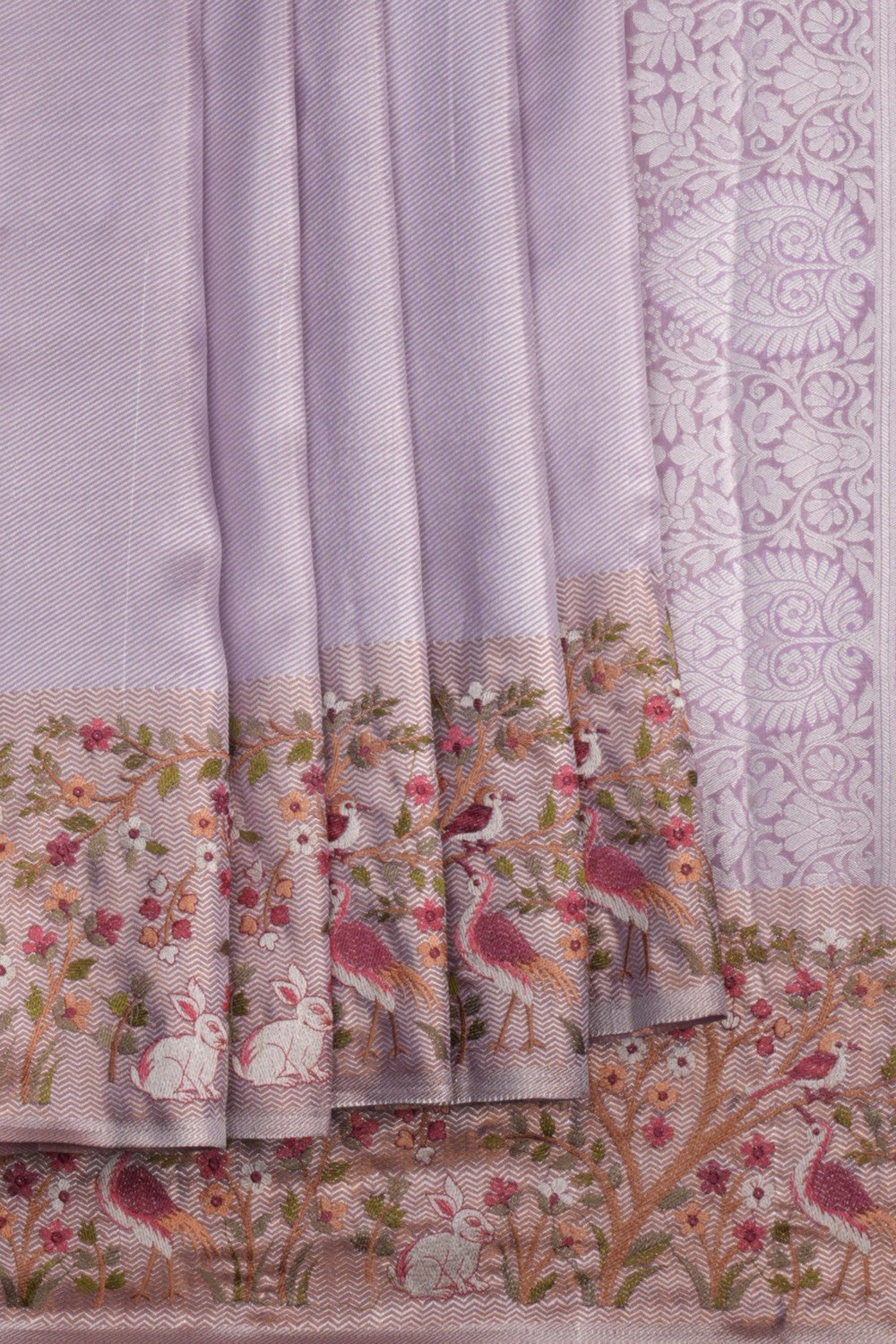 Image of A Beautiful Self Brocade Embroidery Saree