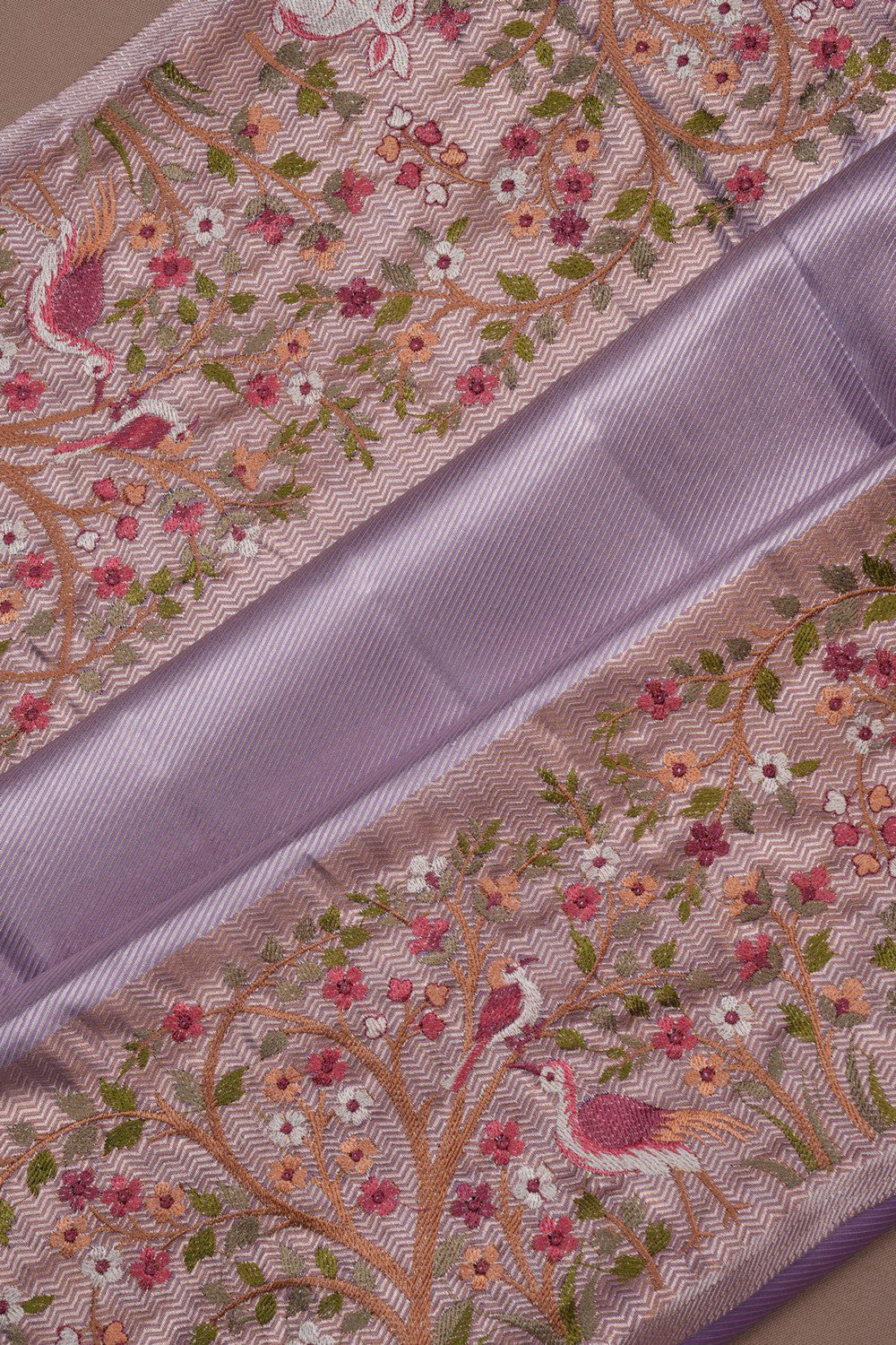 Image of A Beautiful Self Brocade Embroidery Saree