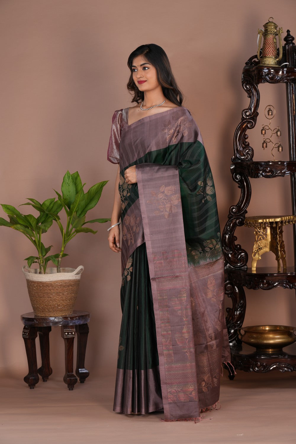 Image of South Silk Green Saree