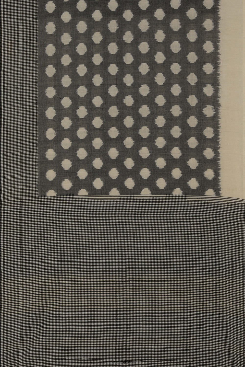Pochampally Ikat Cotton Grey Saree