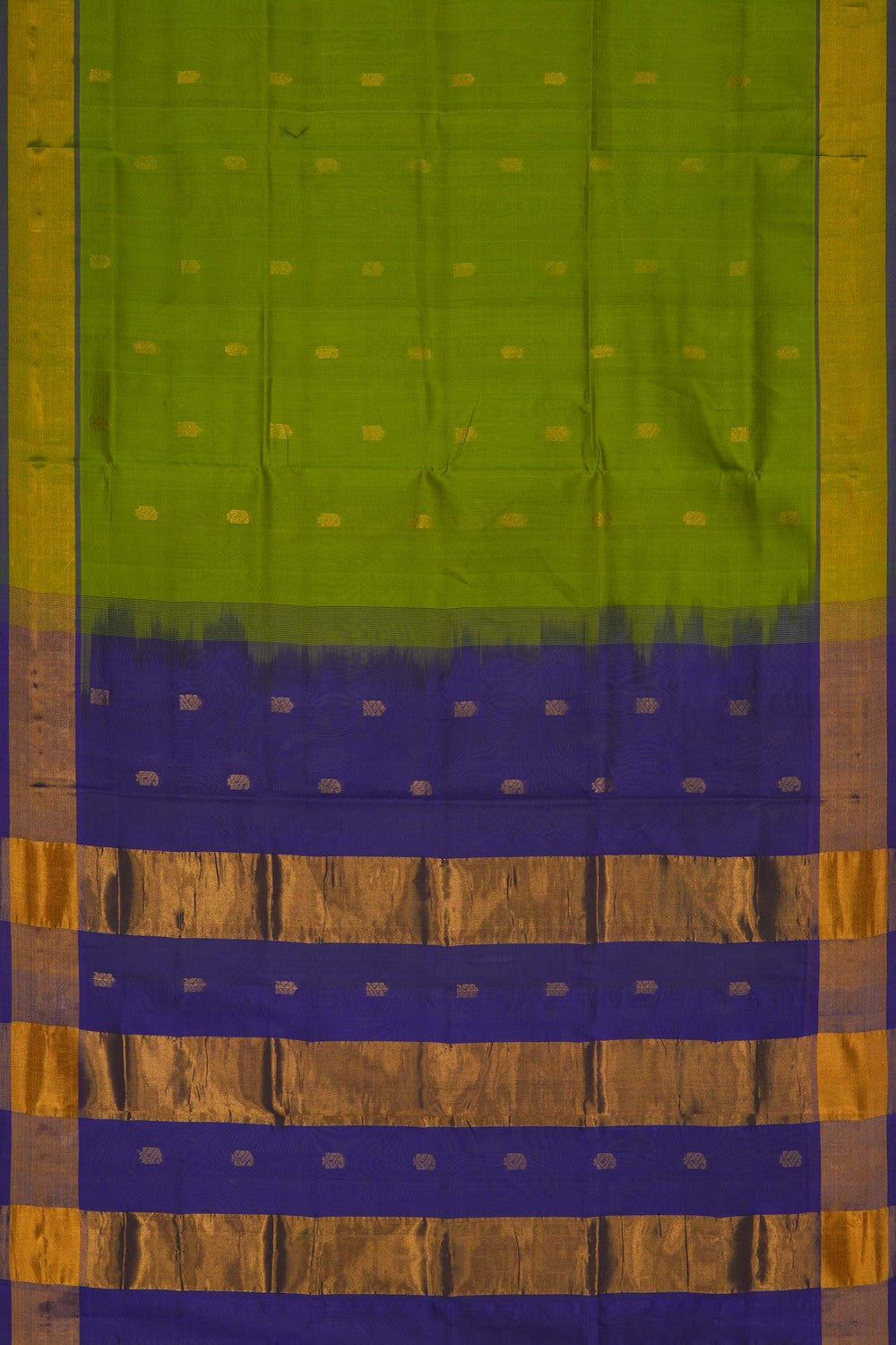 Image of South Cotton Silk Green Saree