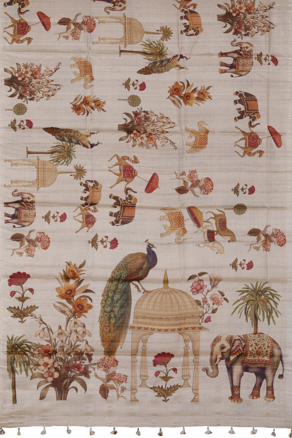 A Pichwai Art Tussar saree