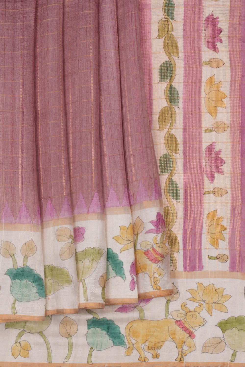 Image of A Pichwai Art Dupion Saree