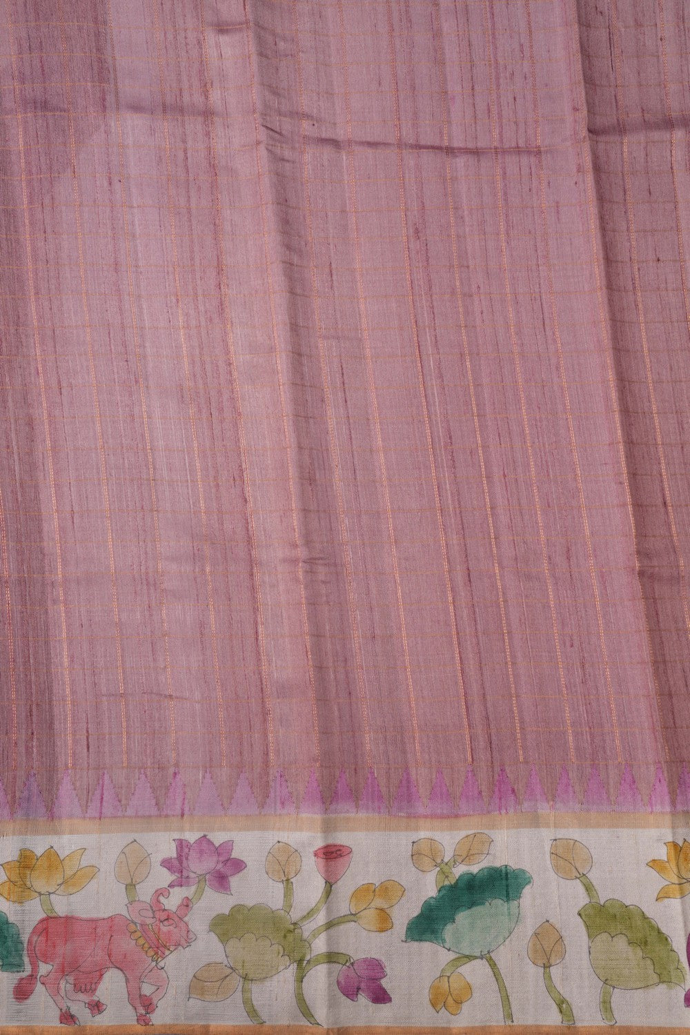 Image of A Pichwai Art Dupion Saree