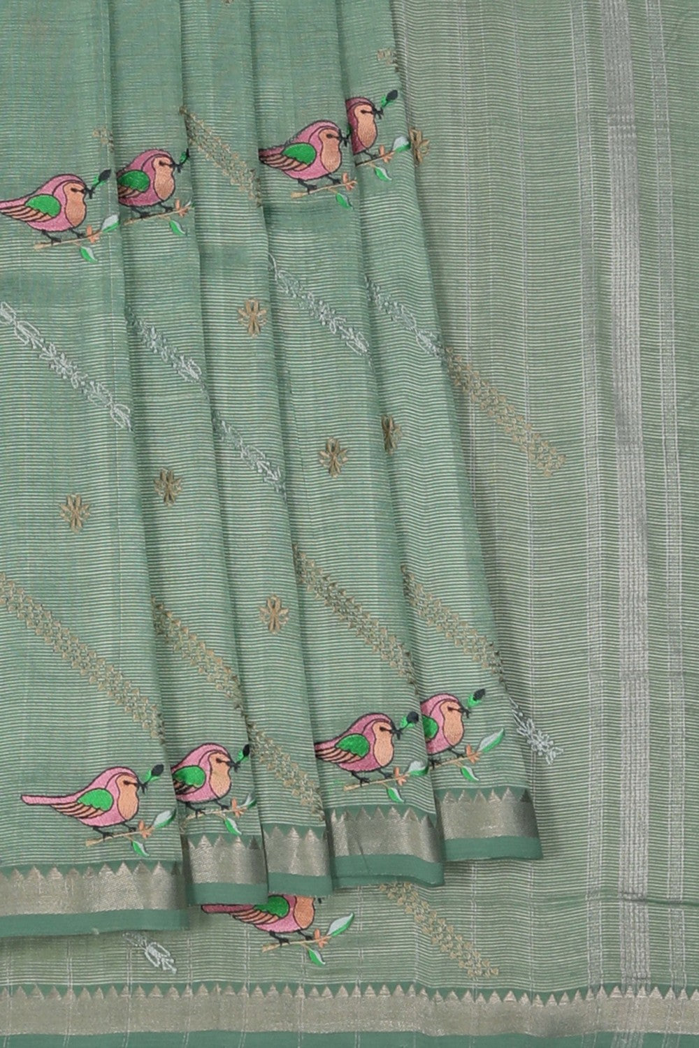 Mangalgiri Silk Embroidery Saree