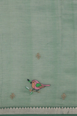 Image of Mangalgiri Silk Embroidery Saree