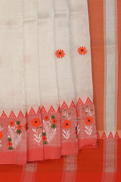 Image of Mangalgiri Silk Embroidery Saree