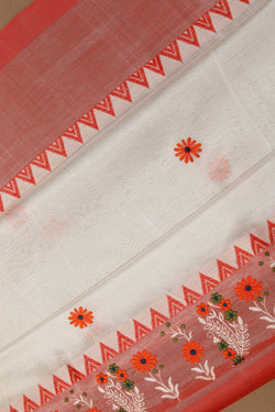 Image of Mangalgiri Silk Embroidery Saree