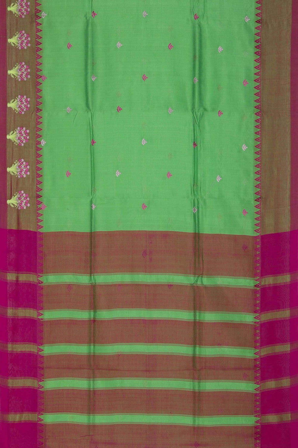 Image of Mangalgiri Silk Embroidery Saree