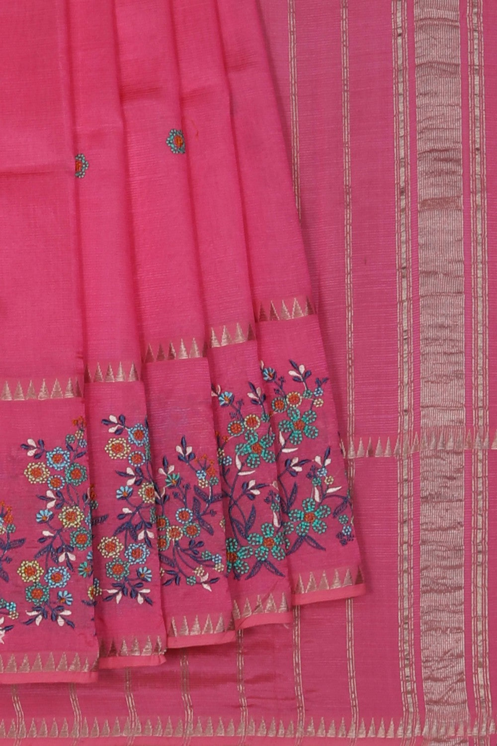 Mangalgiri Silk Embroidery Saree