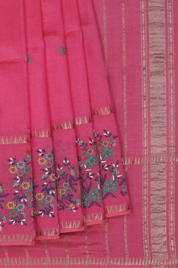 Image of Mangalgiri Silk Embroidery Saree