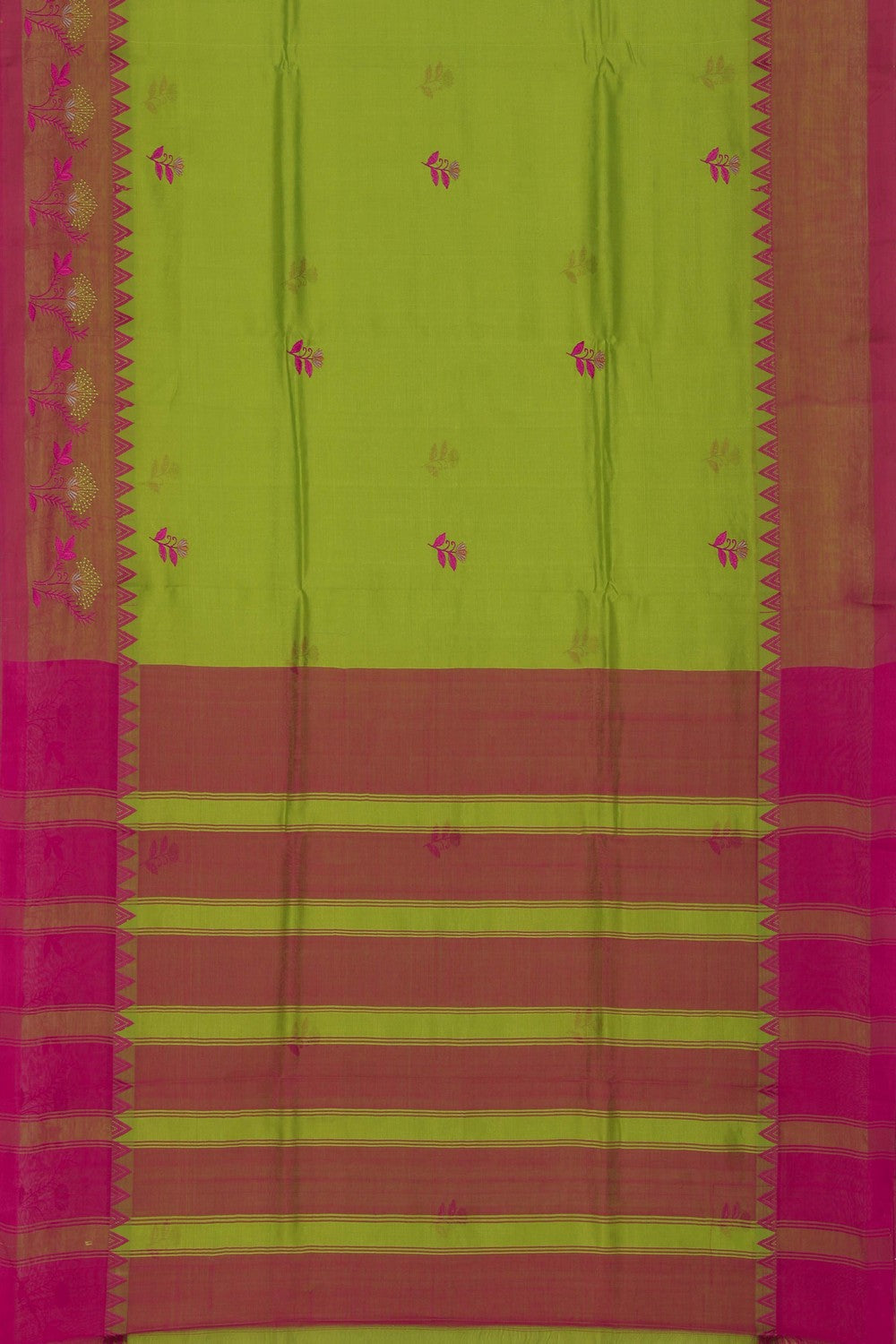 Image of Mangalgiri Silk Embroidery Saree