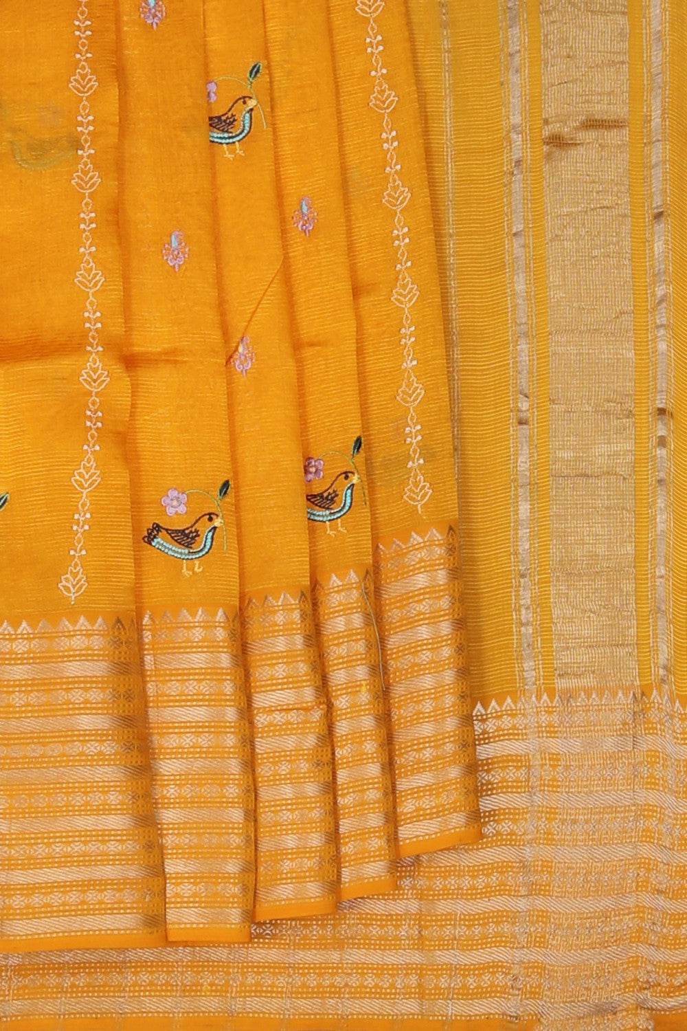 Mangalgiri Silk Embroidery Saree