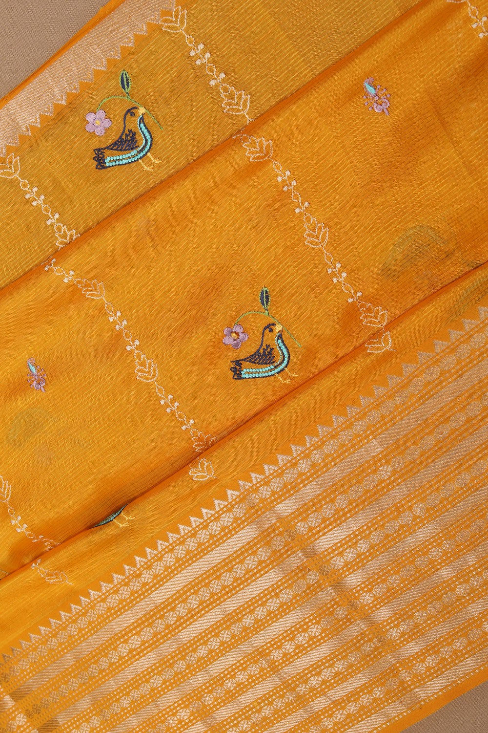 Mangalgiri Silk Embroidery Saree