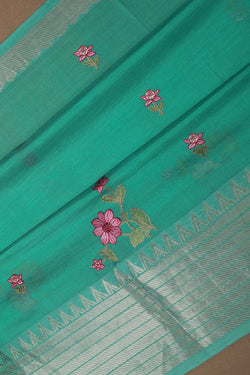 Image of Mangalgiri Silk Embroidery Saree