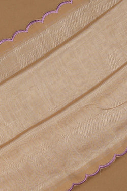 Image of Mangalgiri Silk Beige Saree