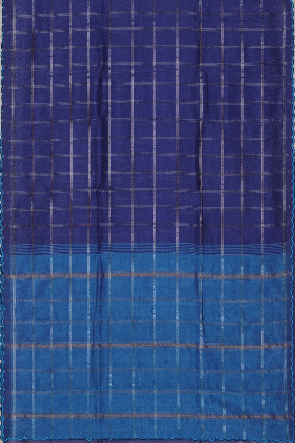 Mangalgiri Silk Indigo Blue Saree