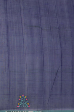 Image of Mangalgiri Silk Indigo Blue Saree