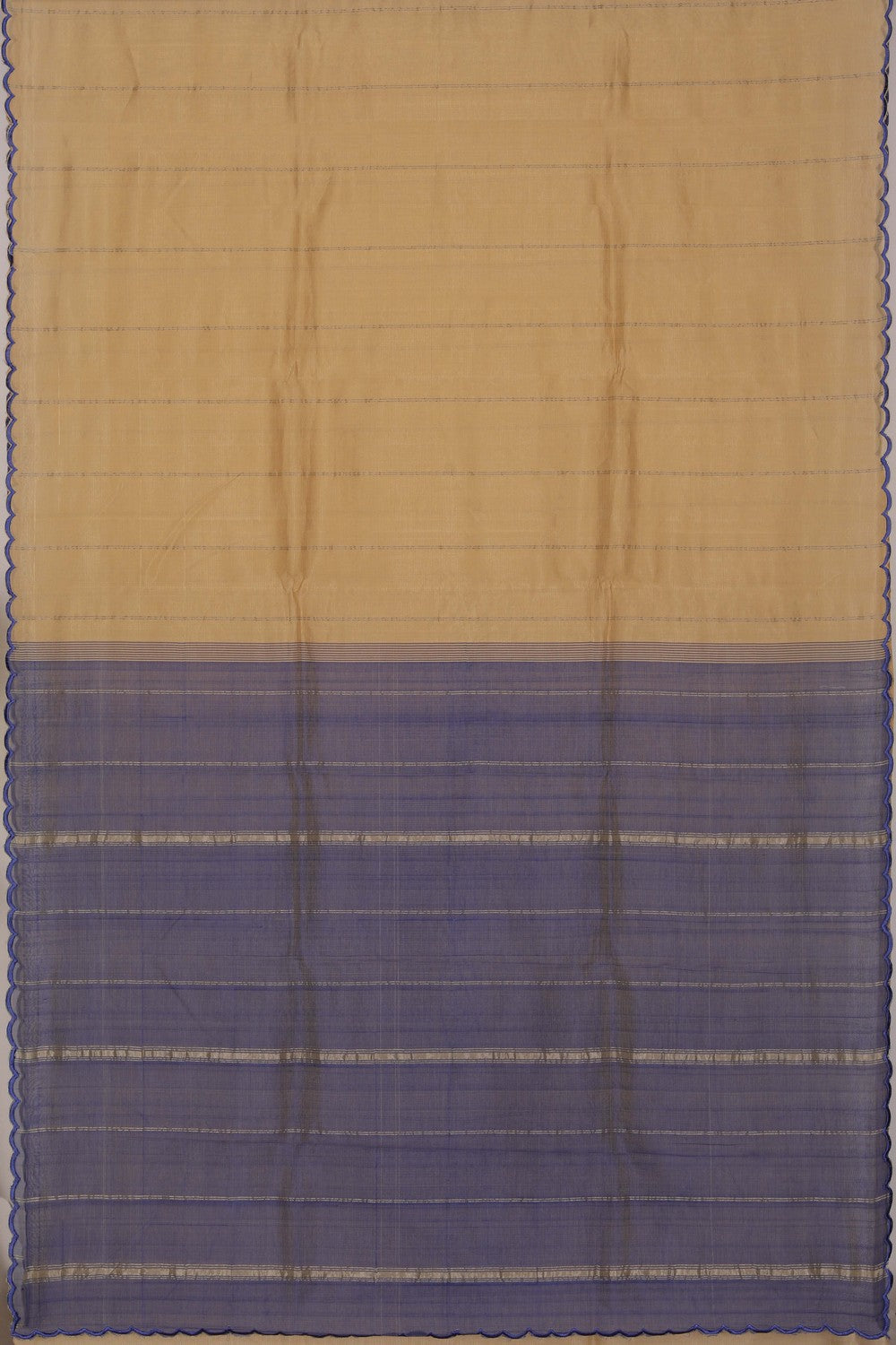 Image of Mangalgiri Silk Beige Saree