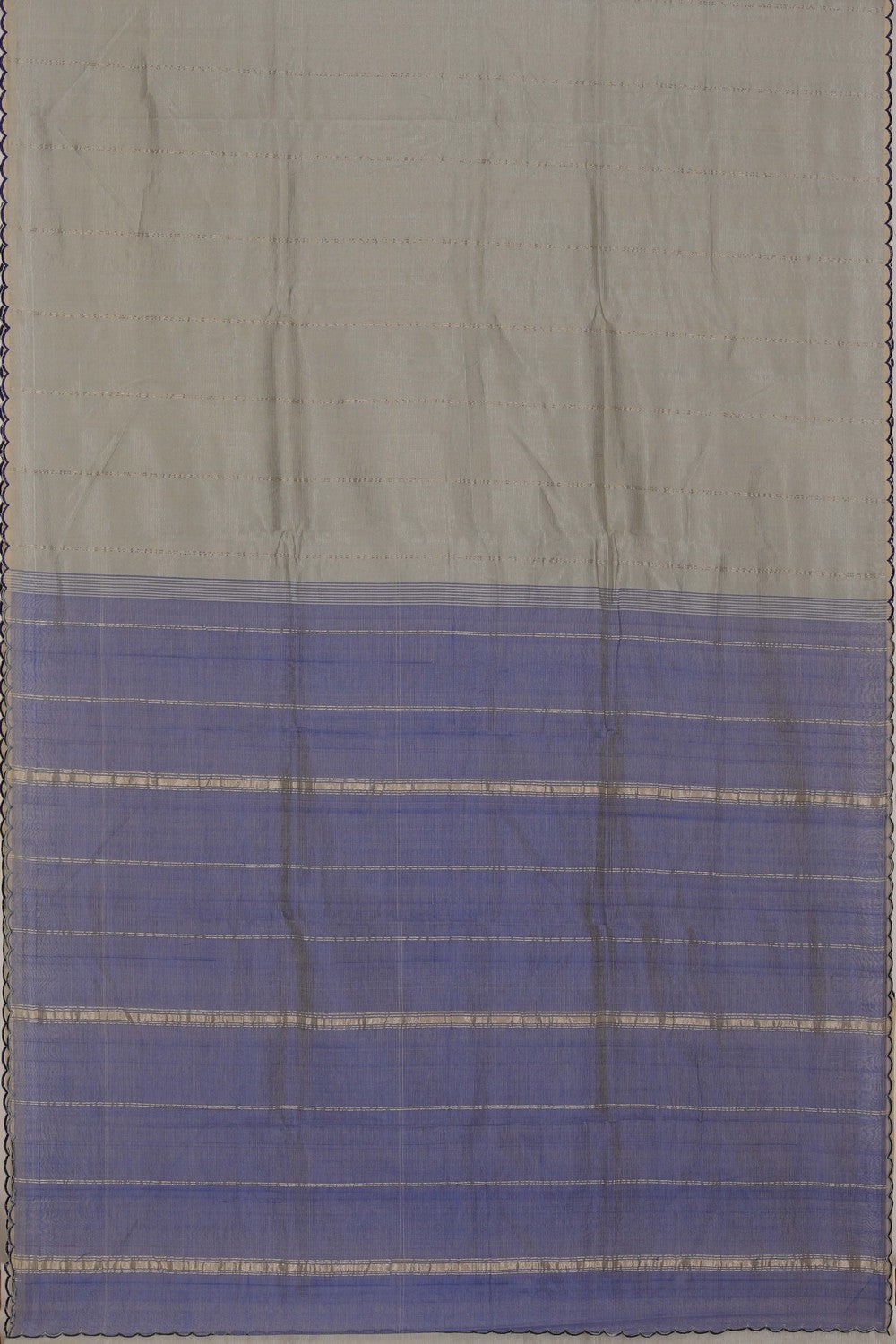 Mangalgiri Silk Grey Saree