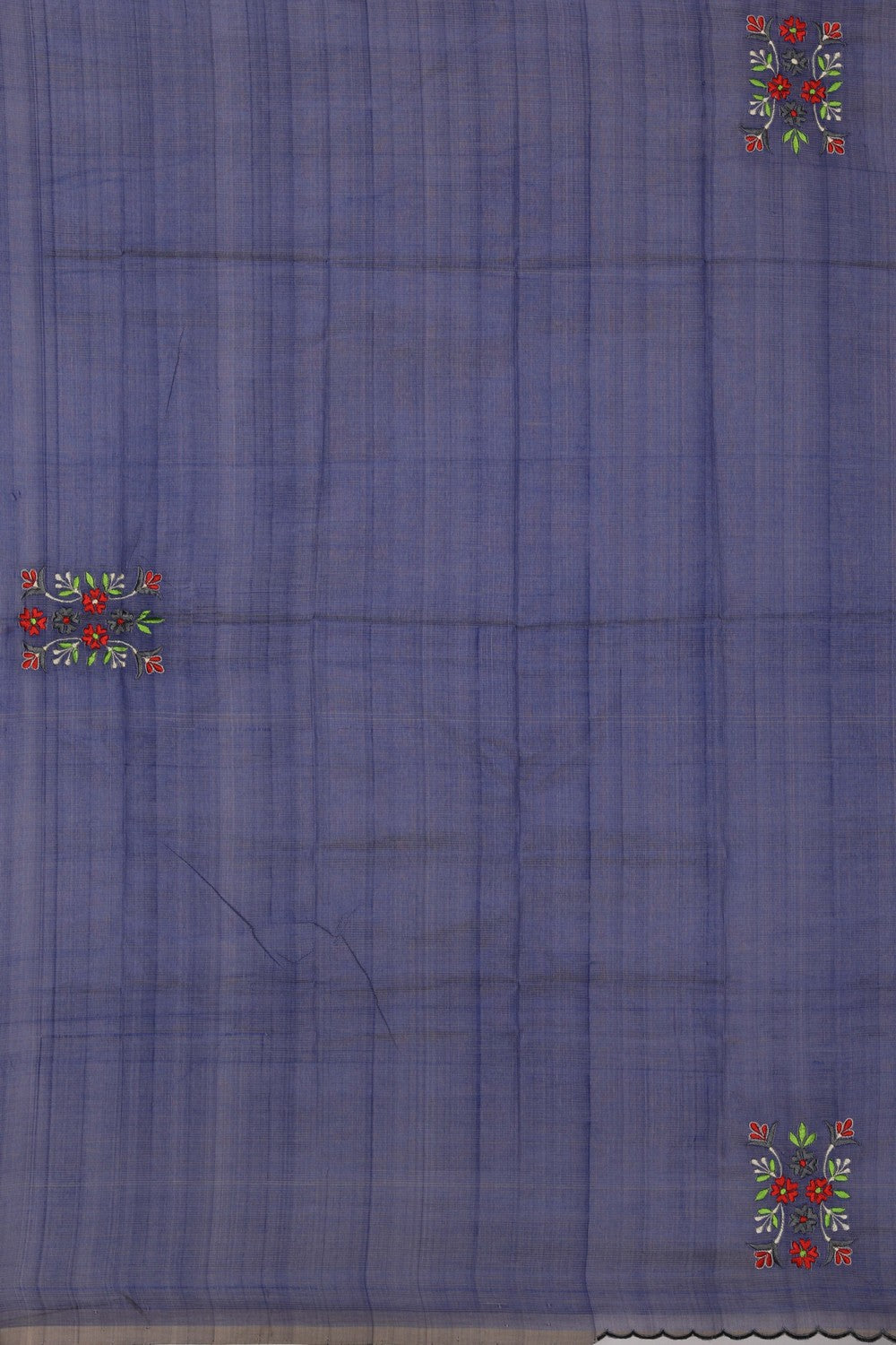 Image of Mangalgiri Silk Grey Saree