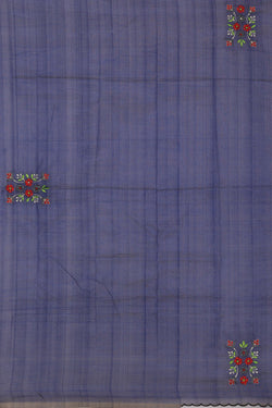 Image of Mangalgiri Silk Grey Saree