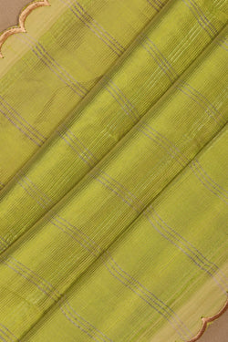 Image of Mangalgiri Silk Spring Green Saree