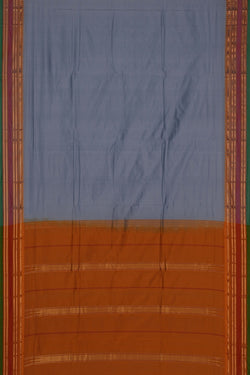 Image of Narayanpet Pure Silk Grey Saree