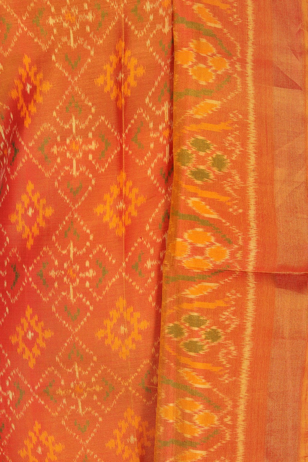 Image of Rajkot Patola Silk Unstitched Suit With Dupatta (3 Pcs Set)