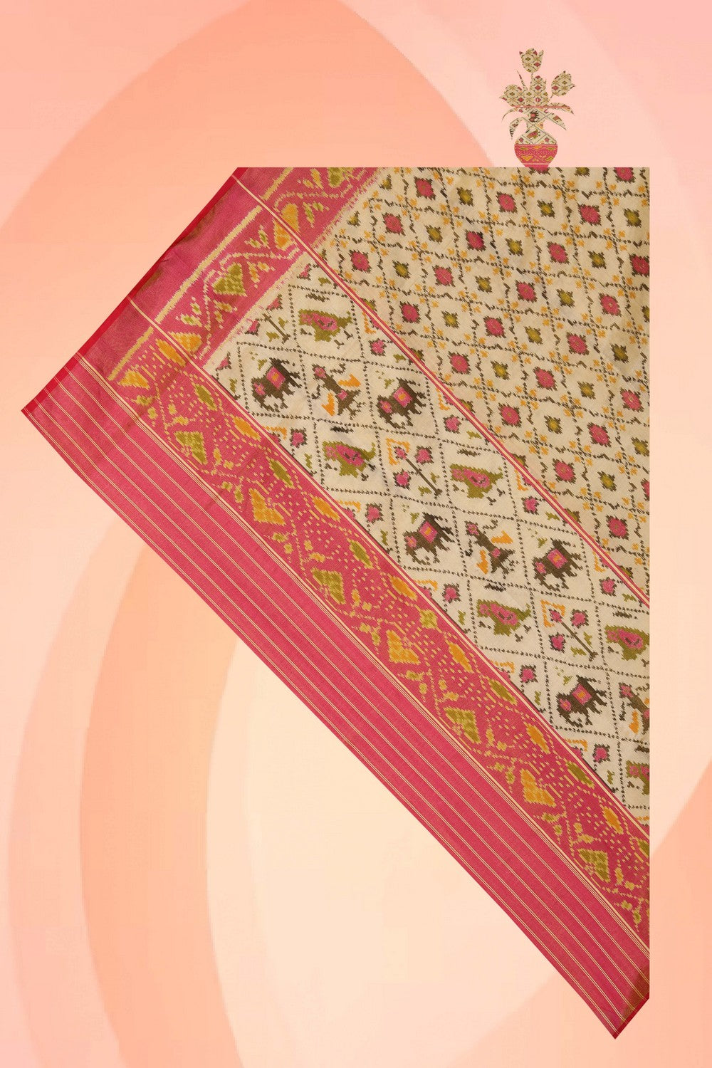 Image of Rajkot Patola Gold Tissue Dupatta