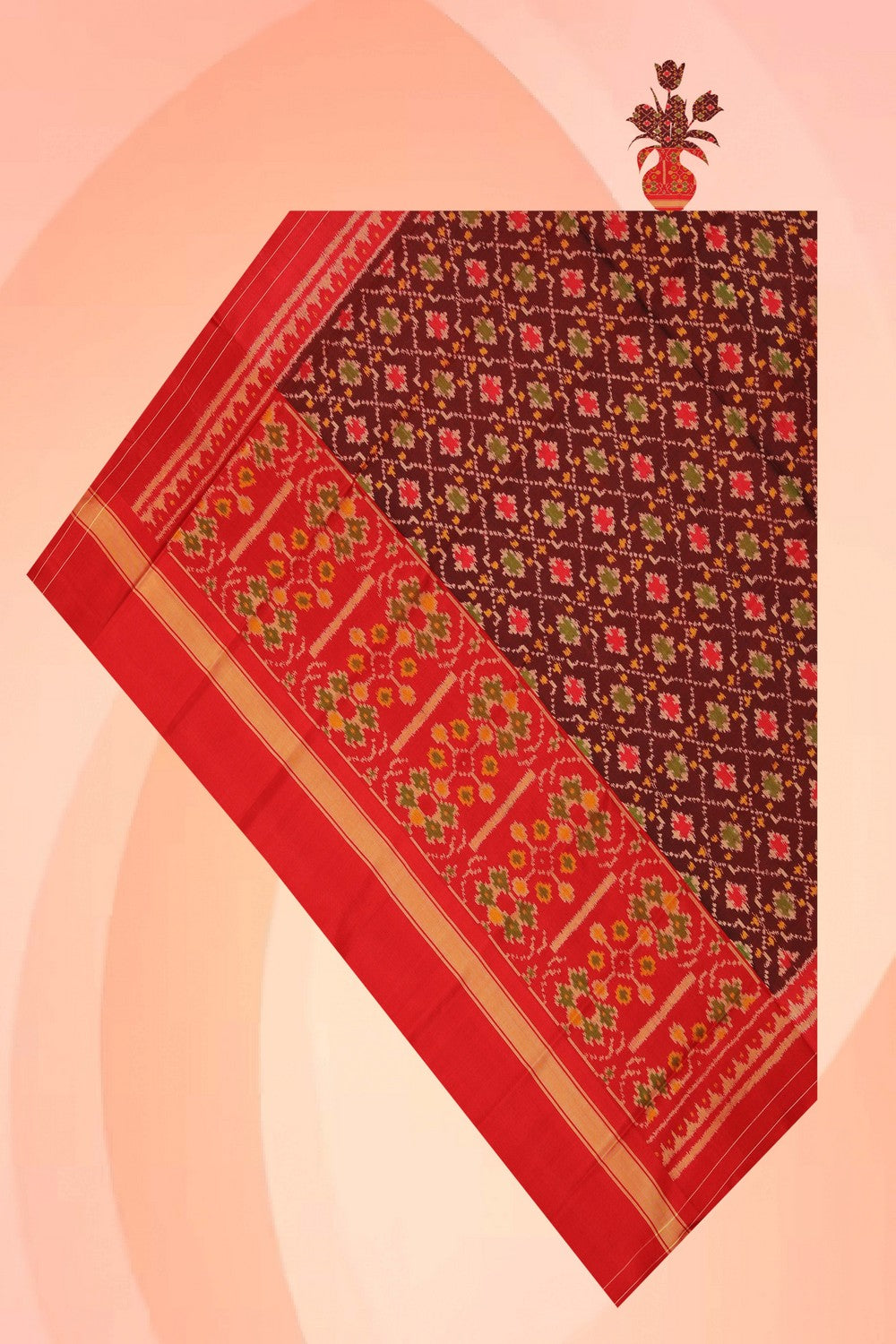 Image of Rajkot Patola Red Dupatta