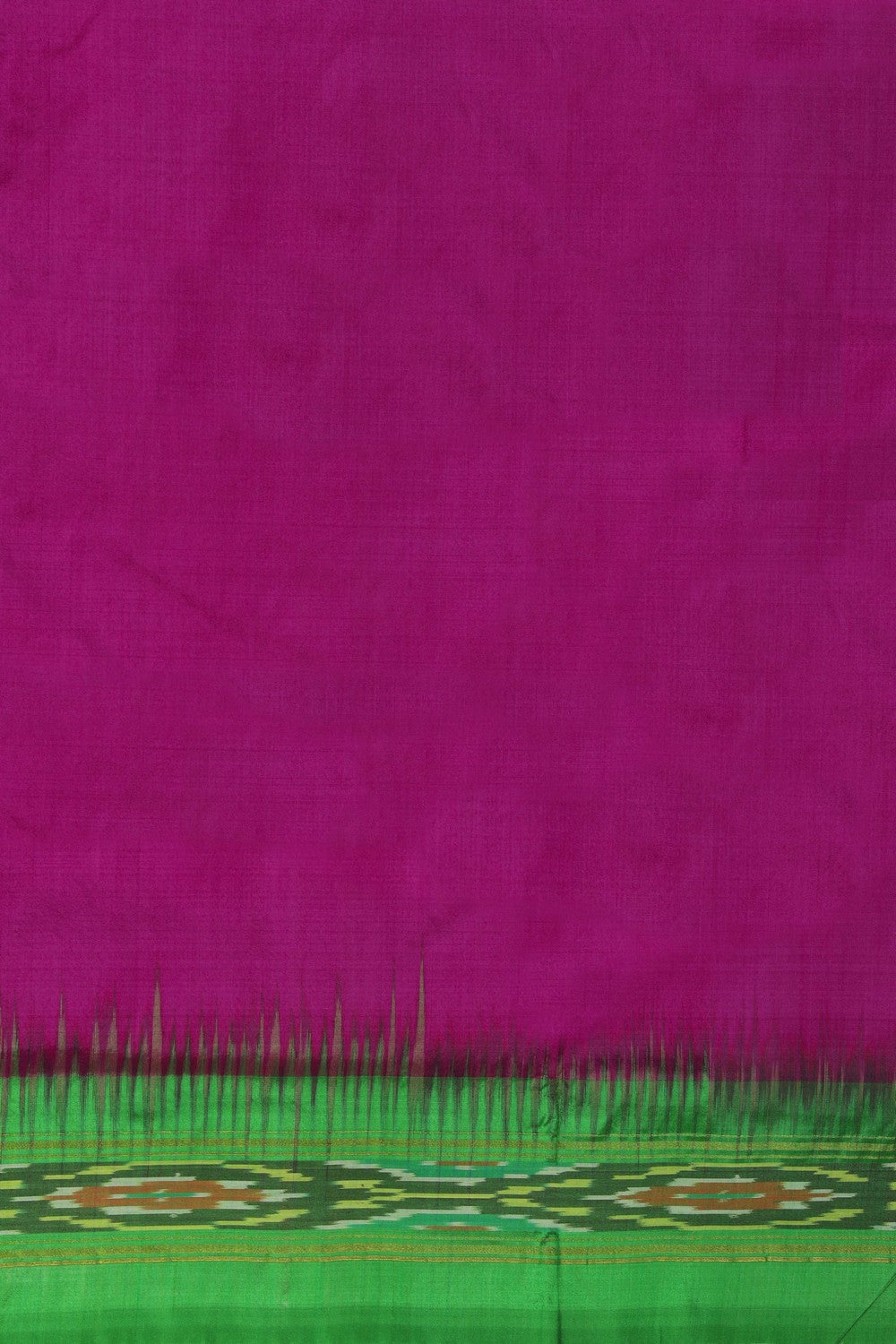 Image of Pochampally Ikat Silk Magenta Saree