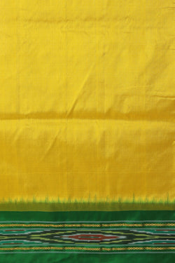 Image of Pochampally Ikat Silk Yellow Saree