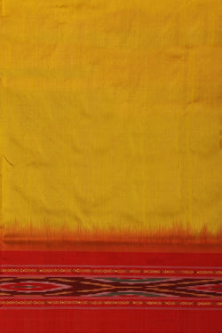 Image of Pochampally Ikat Silk Yellow Saree
