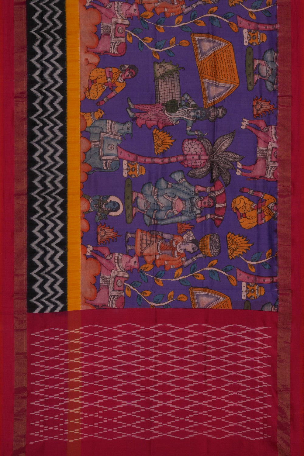 A Pochampally Kalamkari printed saree