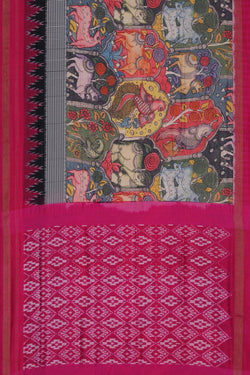 Image of A Pochampally Kalamkari printed saree