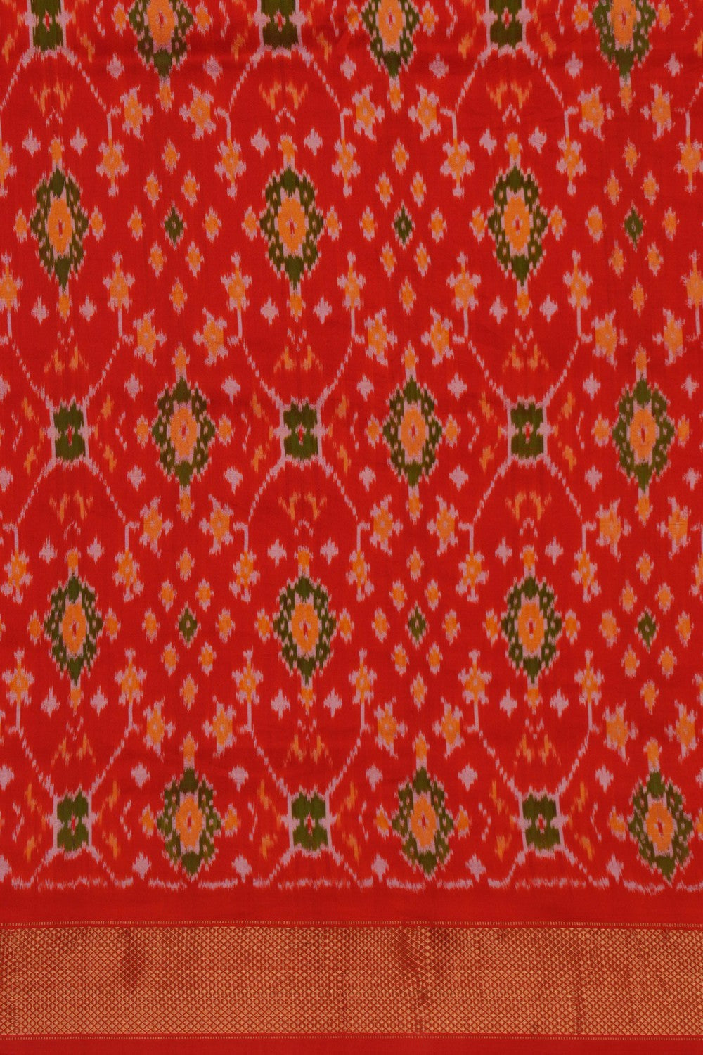 Image of A Pochampally Kalamkari printed saree