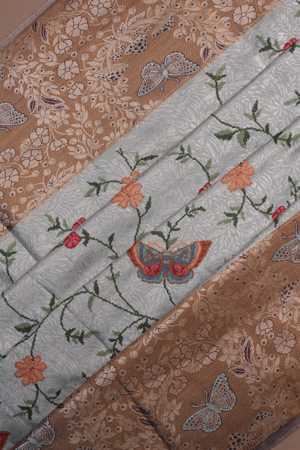 Image of A Beautiful Tissue Brocade Embroidery Saree