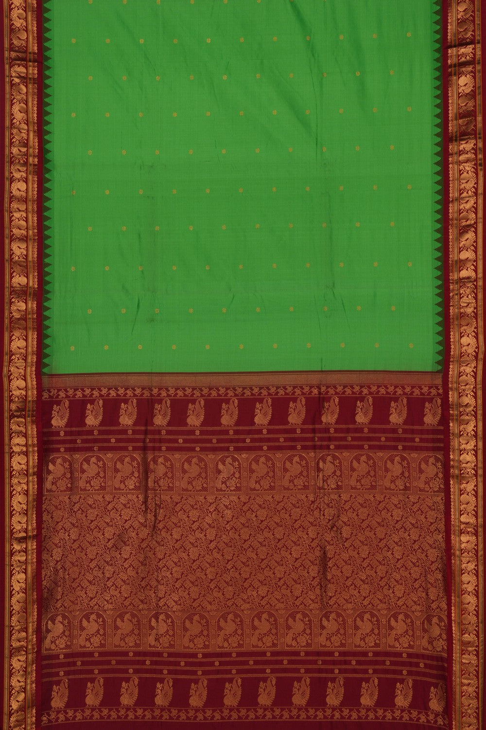 Image of Narayanpet Silk Green Saree