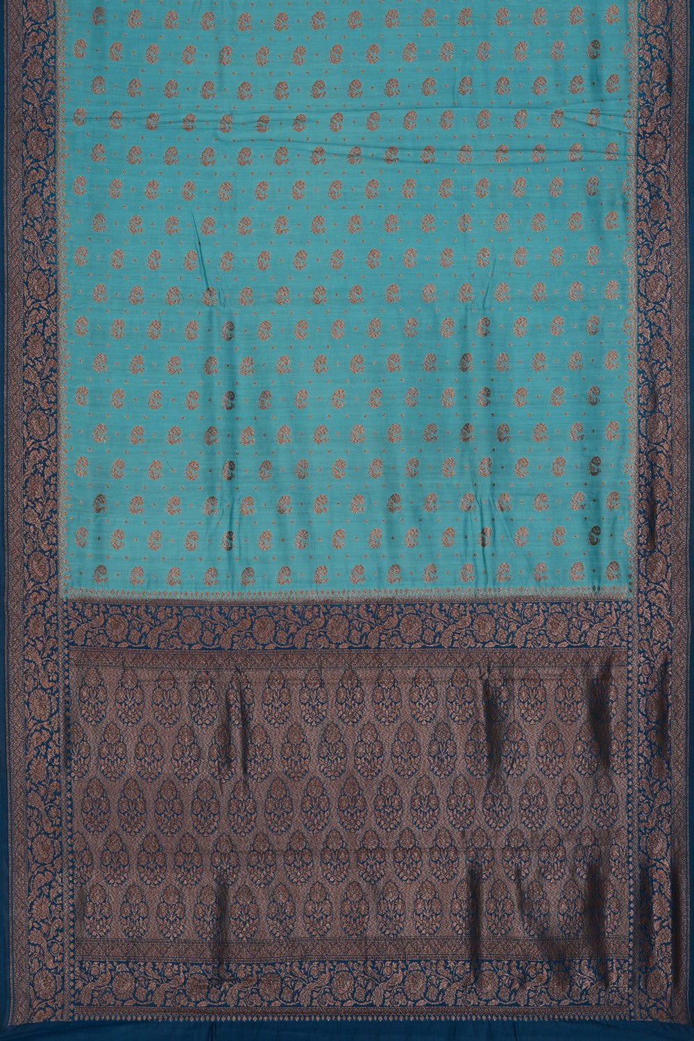 Image of Banarasi Dupion Silk Sky Blue Saree
