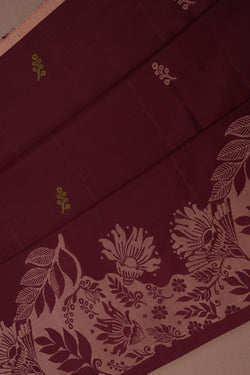Image of South Silk Maroon Saree