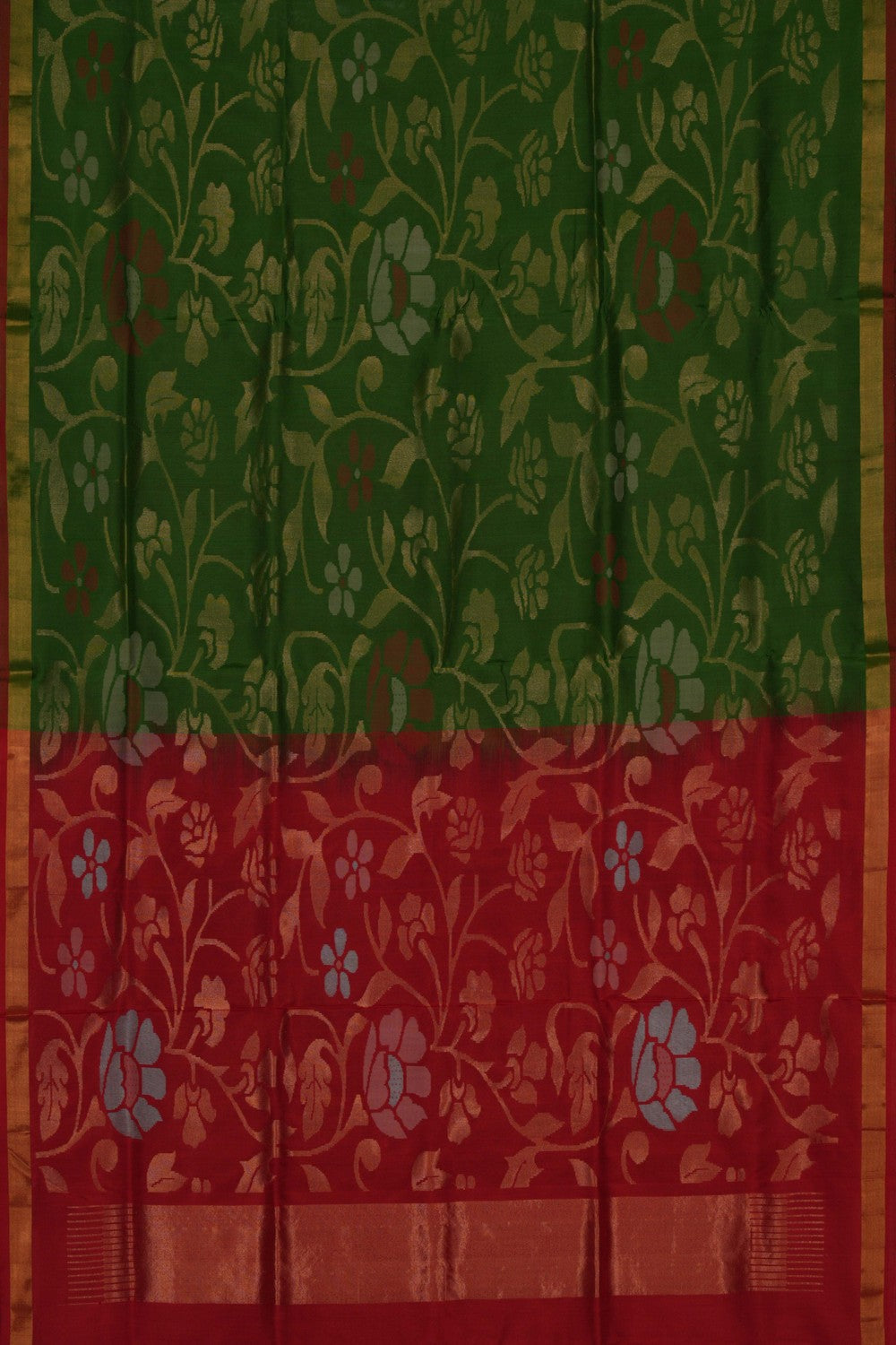 Image of Uppada Silk Green Saree